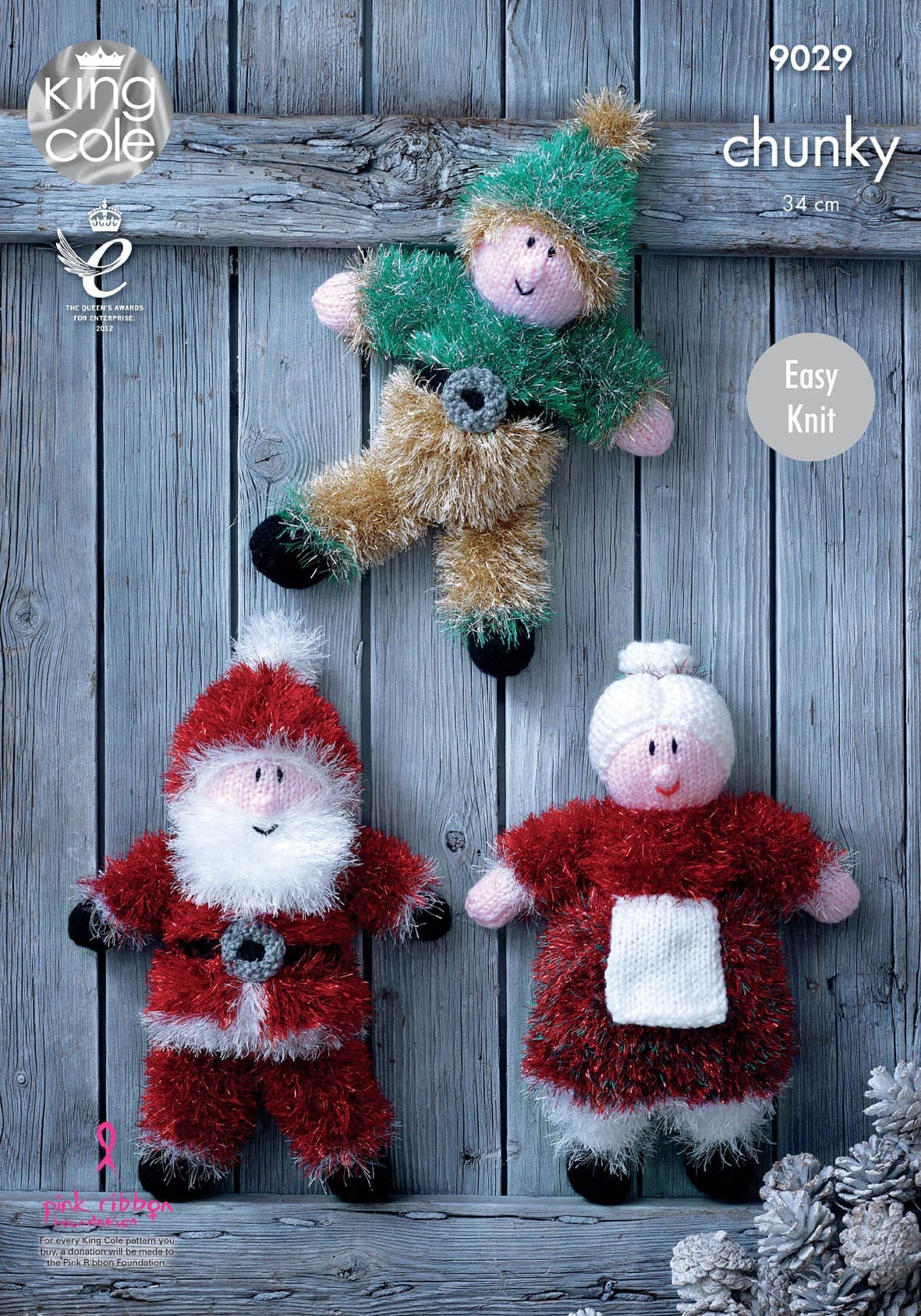 Easy to Follow Christmas Toys Knitted with Tinsel Chunky & Dollymix DK