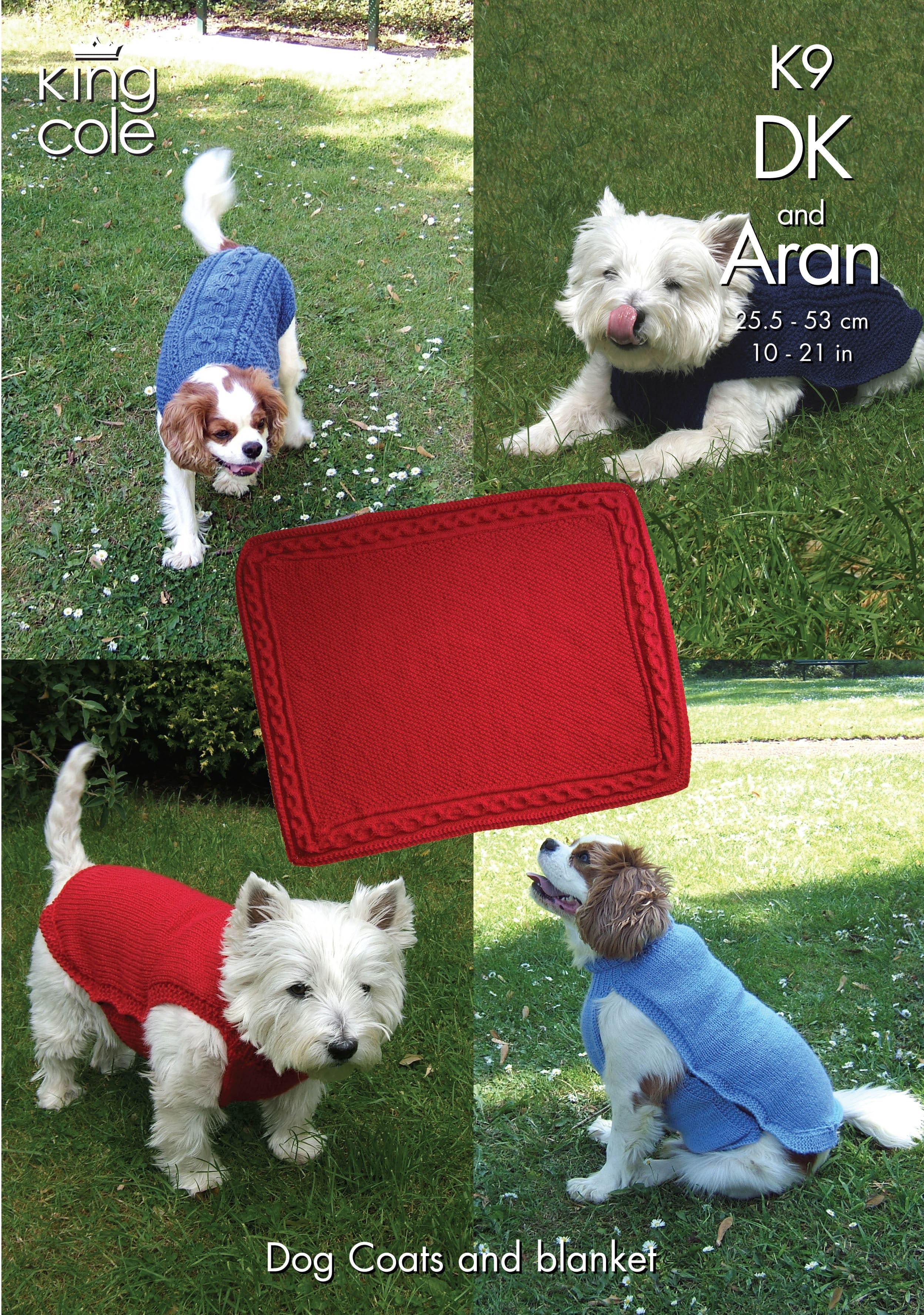 Easy to Follow Dog Coats and Blankets Knitted with Big Value DK and Big