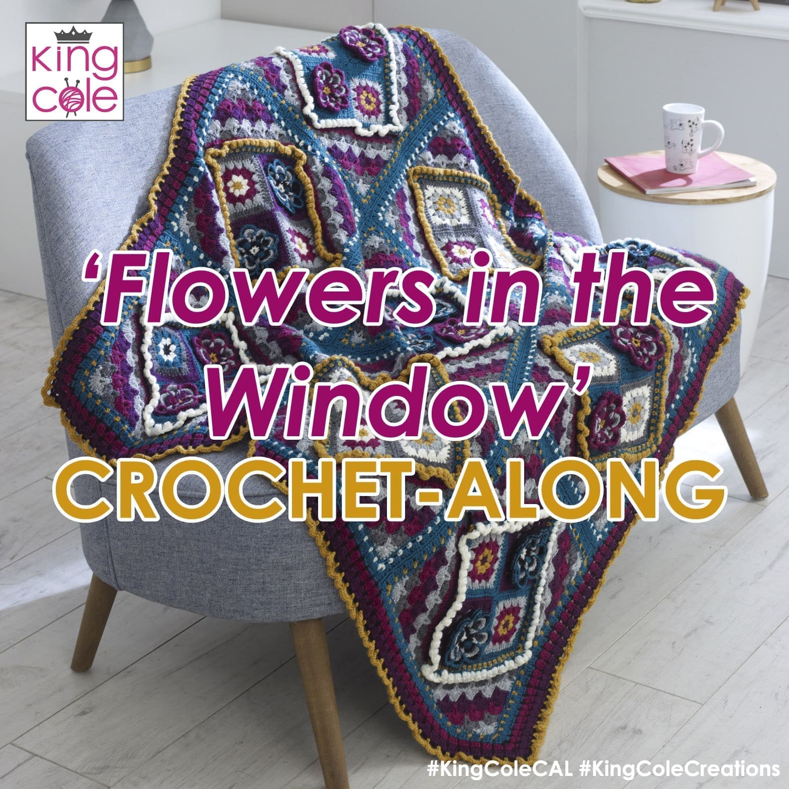Flowers in the Window Blanket CrochetAlong King Cole
