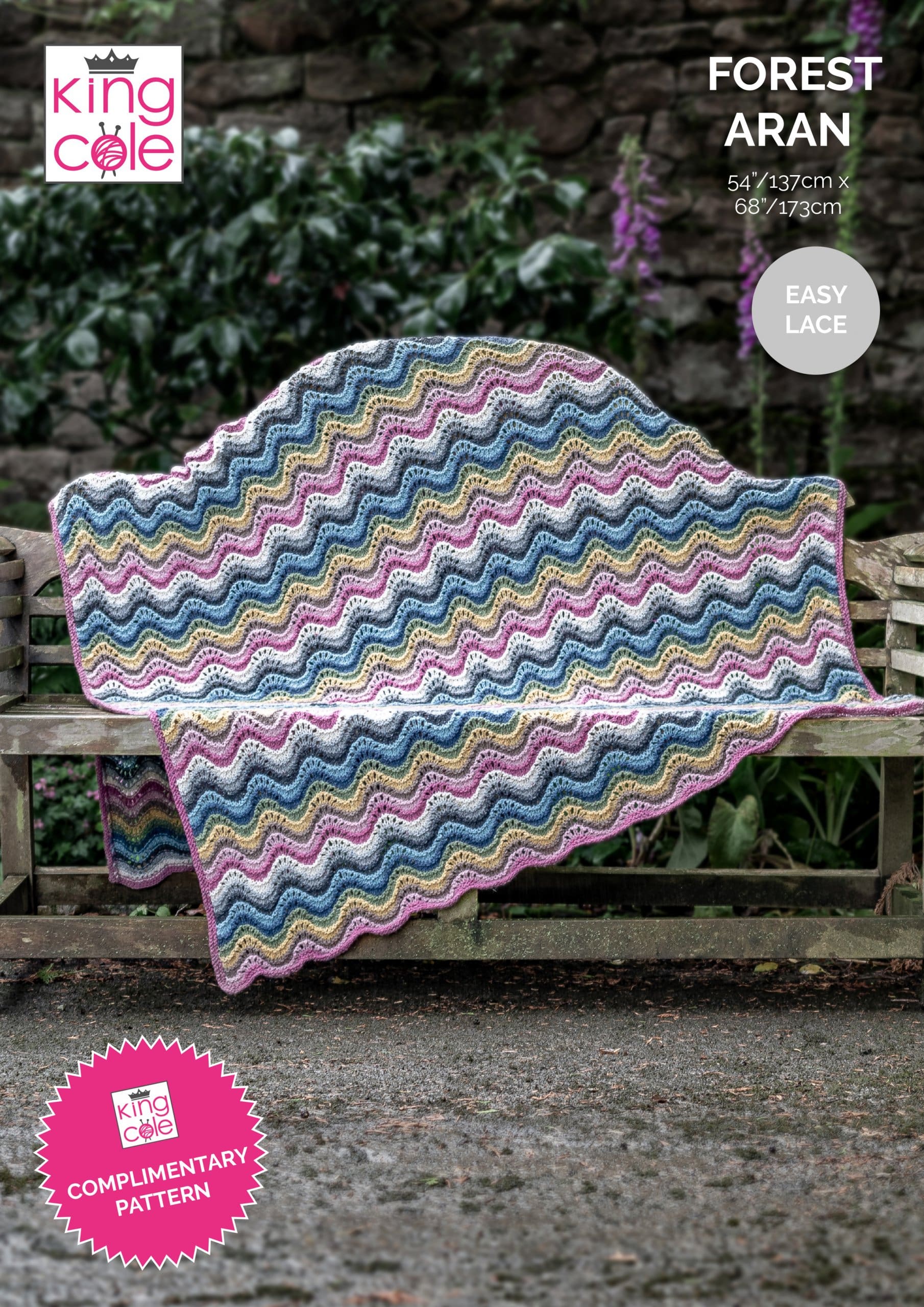 Forest Aran Ripple Blanket King Cole